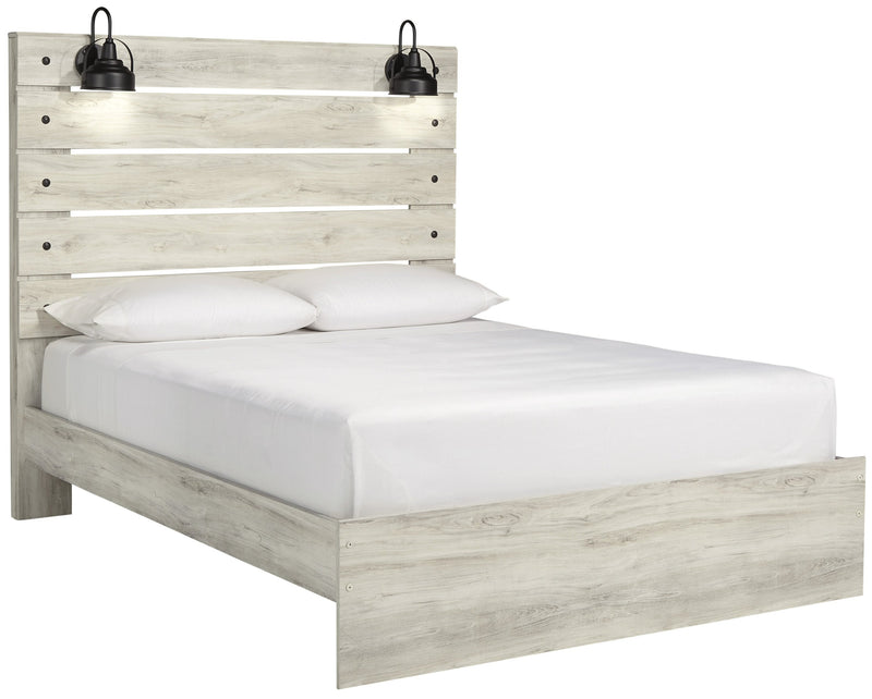 Cambeck Whitewash Queen Panel Bed - DMV FurnitureQueen Bed