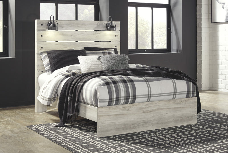 Cambeck Whitewash Queen Panel Bed - DMV FurnitureQueen Bed