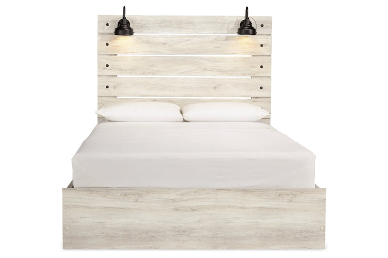 Cambeck Whitewash Queen Panel Bed with 4 Storage Drawers - DMV FurnitureQueen Bed