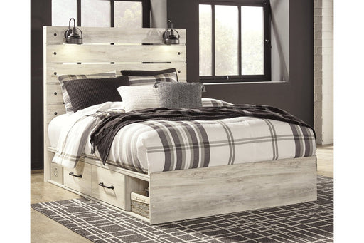 Cambeck Whitewash Queen Panel Bed with 4 Storage Drawers - DMV FurnitureQueen Bed