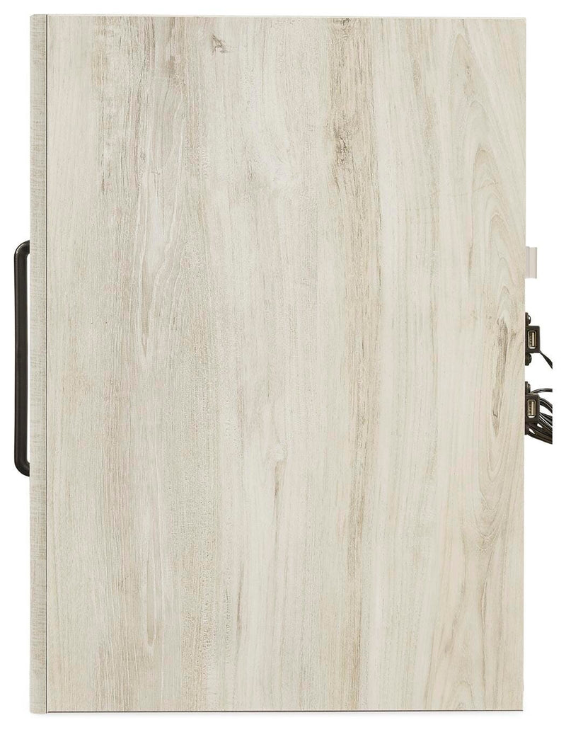 Cambeck Whitewash Queen Panel Bed with Storage, Dresser and 2 Nightstands - B192B99