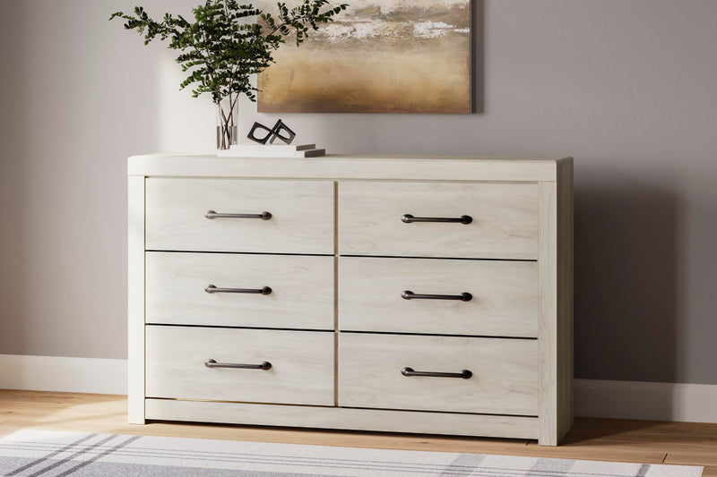 Cambeck Whitewash Queen Panel Bed with Storage, Dresser and 2 Nightstands - B192B99