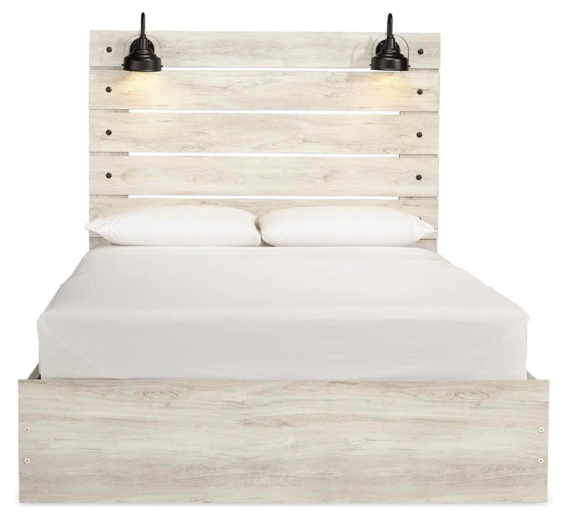 Cambeck Whitewash Queen Panel Bed with Storage, Dresser and 2 Nightstands - B192B99