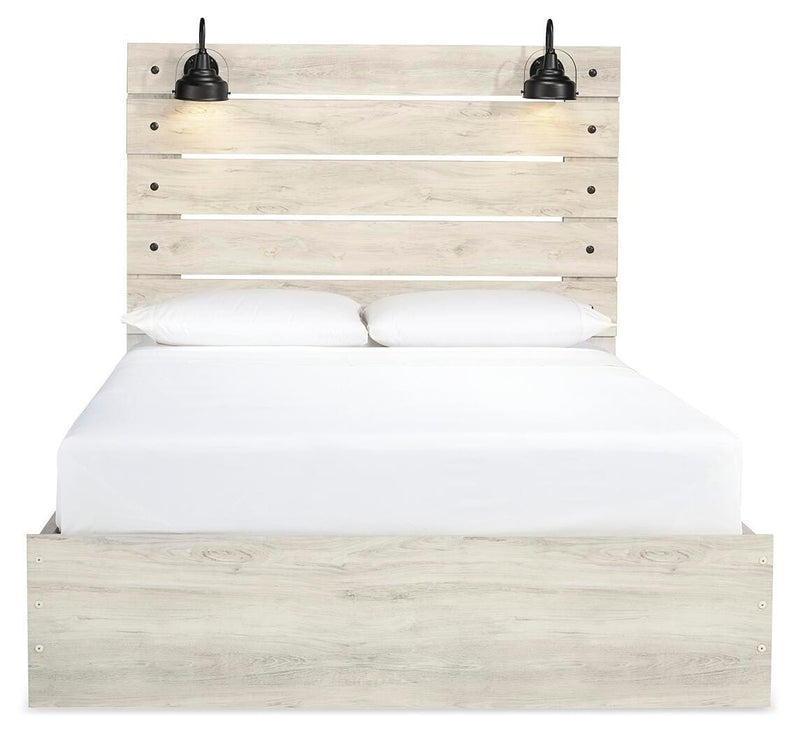 Cambeck Whitewash Queen Panel Storage Bed, Dresser, Mirror, 2 Chests and 2 Nightstands - B192B90