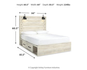Cambeck Whitewash Queen Panel Storage Bed, Dresser, Mirror, 2 Chests and 2 Nightstands - B192B90