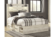 Cambeck Whitewash Queen Platform Bed with 2 Storage Drawers - DMV FurnitureQueen Bed