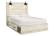 Cambeck Whitewash Queen Platform Bed with 4 Storage Drawers - DMV FurnitureQueen Bed