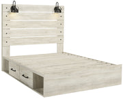 Cambeck Whitewash Queen Side Storage Platform Bed - DMV FurnitureQueen Bed