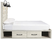 Cambeck Whitewash Queen Side Storage Platform Bed - DMV FurnitureQueen Bed