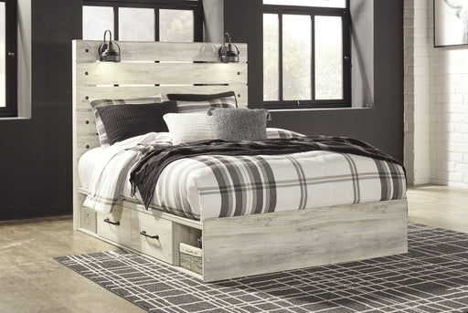 Cambeck Whitewash Queen Side Storage Platform Bed - DMV FurnitureQueen Bed