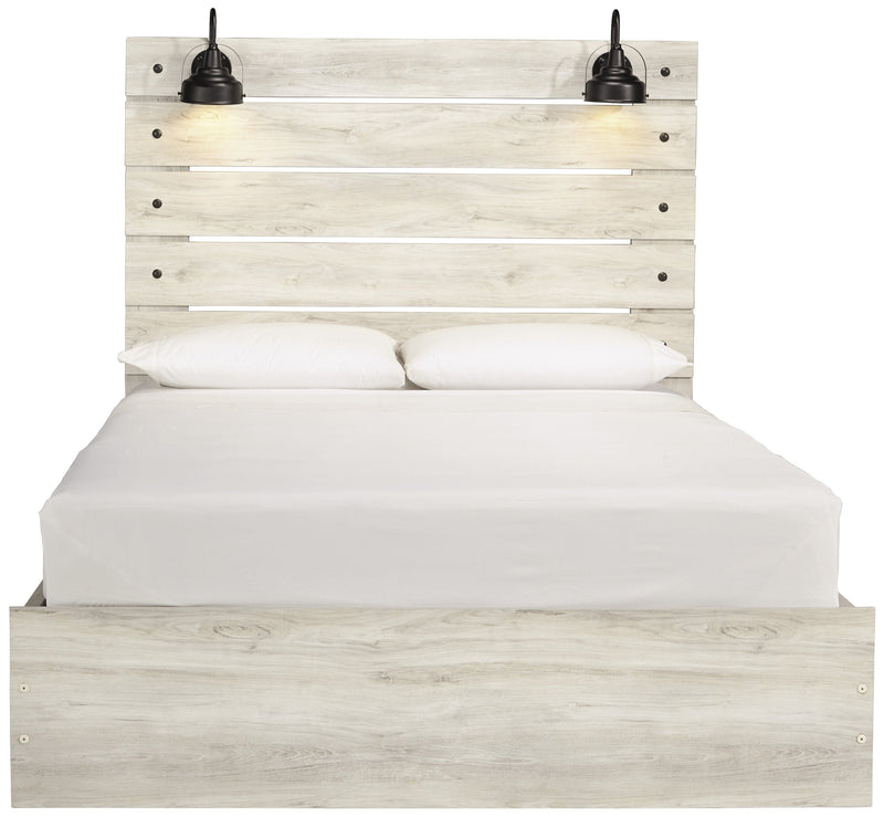 Cambeck Whitewash Queen Side Storage Platform Bed - DMV FurnitureQueen Bed