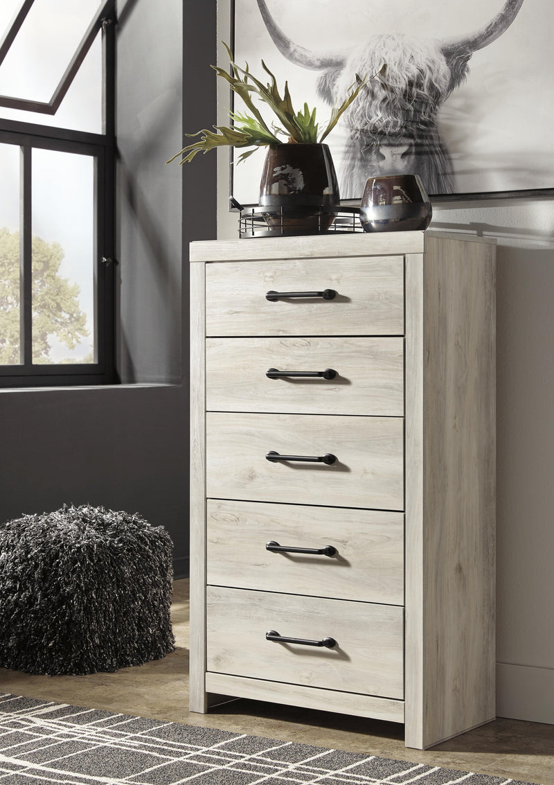 Cambeck Whitewash Queen Storage Bed, Chest and 2 Nightstands - B192B128