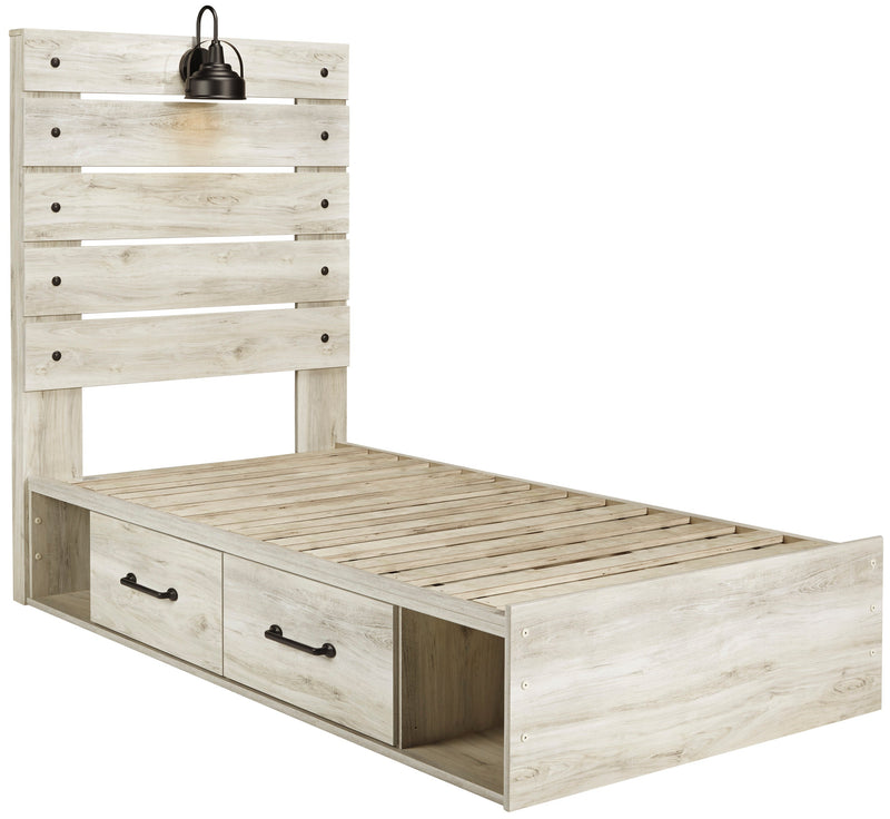 Cambeck Whitewash Side Storage Platform Youth Bedroom Set - DMV FurnitureYouth Bedroom Set
