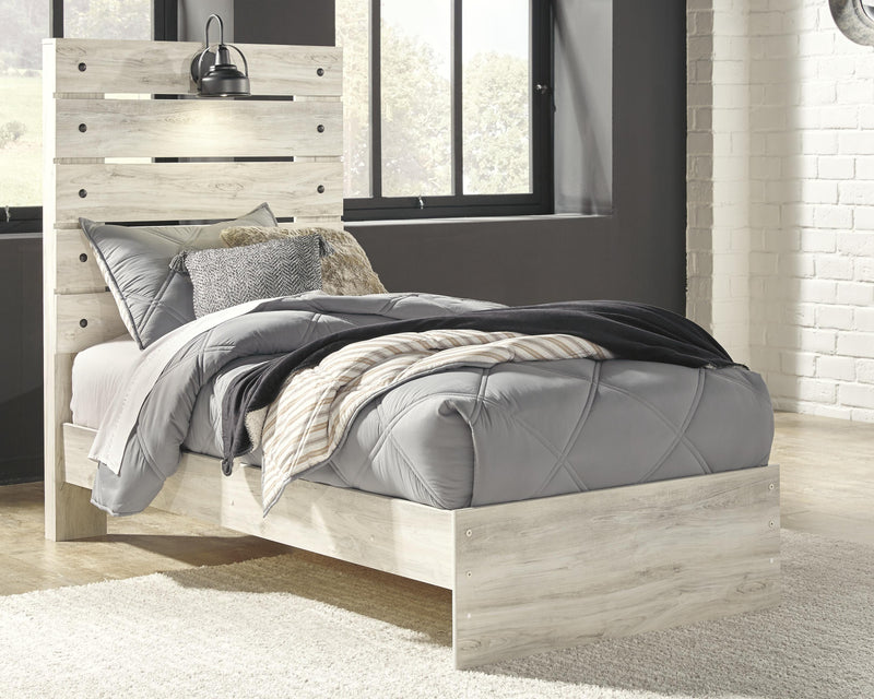 Cambeck Whitewash Twin Panel Bed, 2 Dressers, 2 Mirrors and 2 Nightstands - B192B88