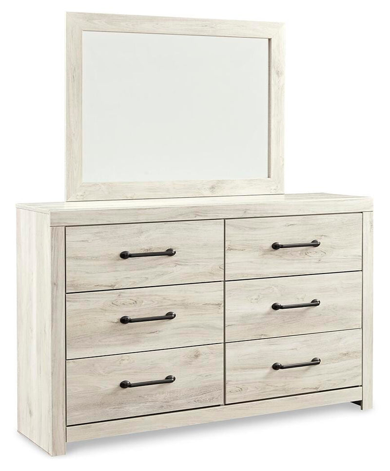Cambeck Whitewash Twin Panel Bed, 2 Dressers, 2 Mirrors and 2 Nightstands - B192B88