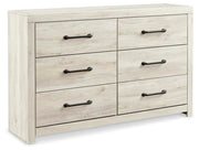 Cambeck Whitewash Twin Panel Bed, Dresser, Chest and Nightstand - B192B84