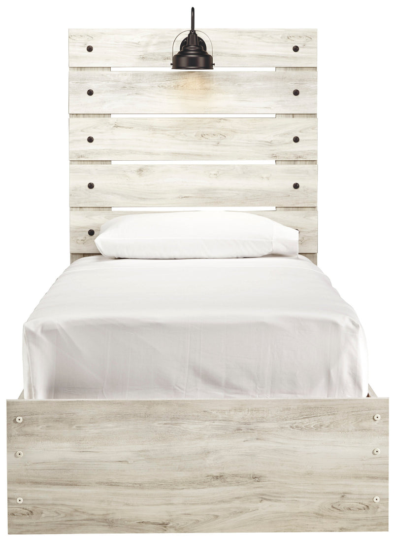 Cambeck Whitewash Twin Panel Bed - DMV FurnitureTwin Bed