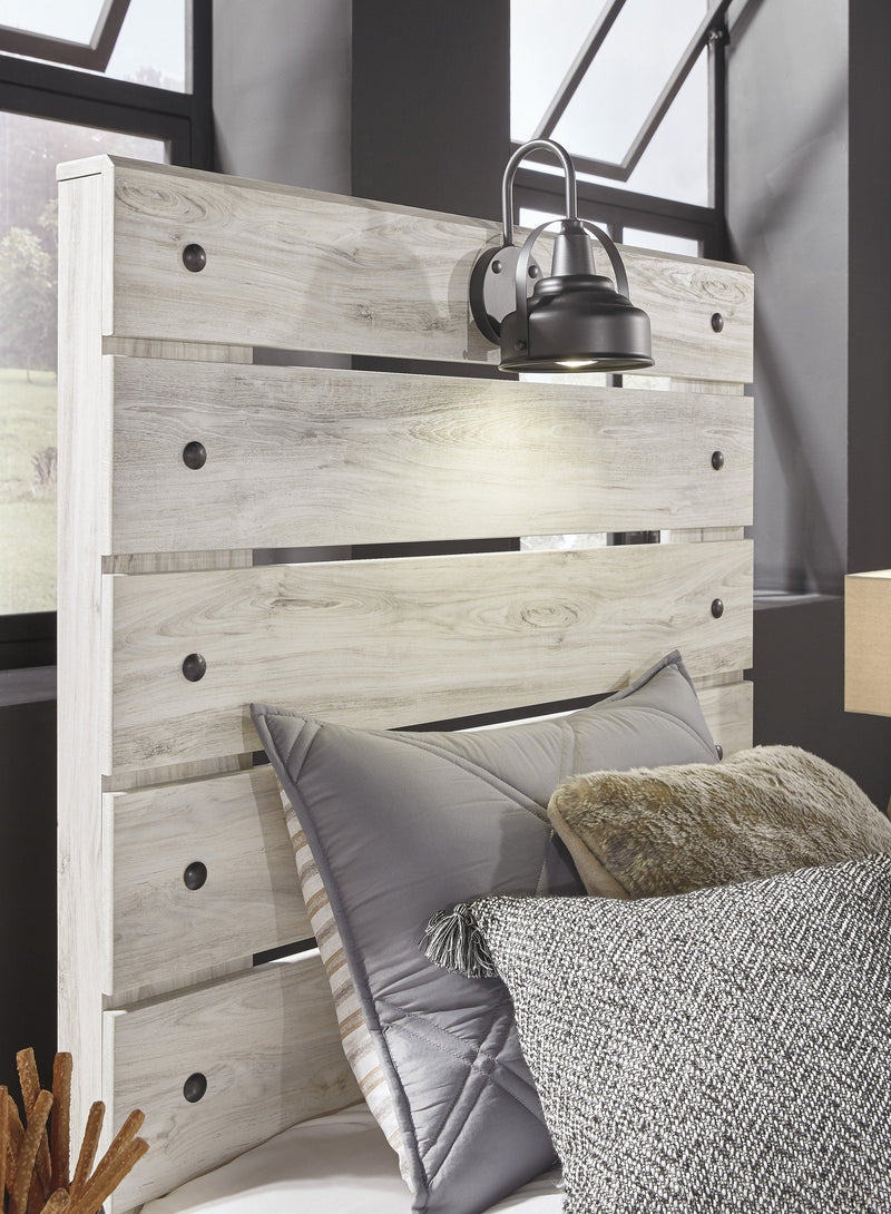 Cambeck Whitewash Twin Panel Bed - DMV FurnitureTwin Bed