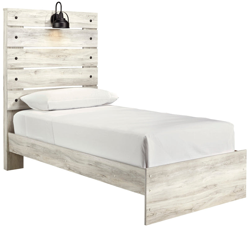 Cambeck Whitewash Twin Panel Bed - DMV FurnitureTwin Bed