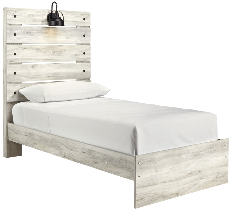 Cambeck Whitewash Twin Panel Bed - DMV FurnitureTwin Bed
