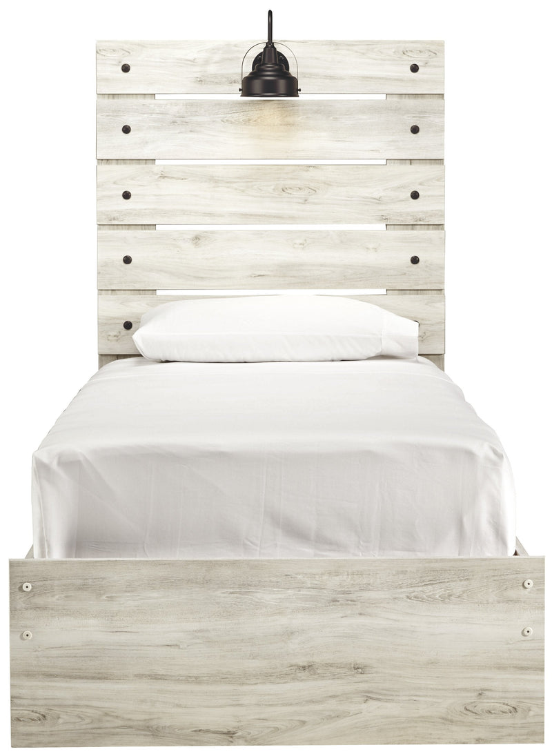 Cambeck Whitewash Twin Panel Bed - DMV FurnitureTwin Bed