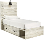 Cambeck Whitewash Twin Side Storage Platform Bed - DMV FurnitureTwin Bed