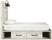 Cambeck Whitewash Twin Side Storage Platform Bed - DMV FurnitureTwin Bed