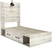 Cambeck Whitewash Twin Side Storage Platform Bed - DMV FurnitureTwin Bed