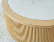 Camdill Light Brown/White Coffee Table - T808-8