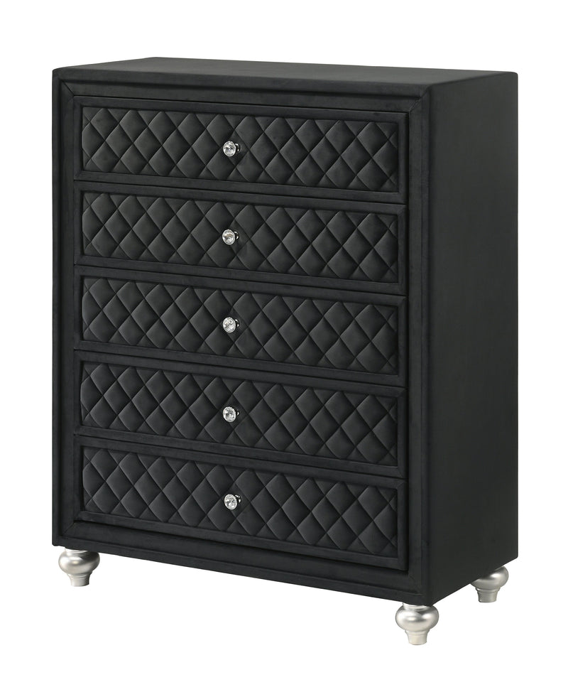 Cameo Black Upholstered Panel Bedroom Set - DMV FurnitureBedroom Set