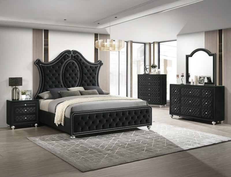 Cameo Black Upholstered Panel Bedroom Set - DMV FurnitureBedroom Set