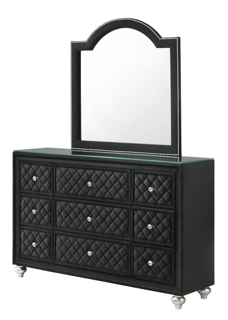 Cameo Black Upholstered Panel Bedroom Set - DMV FurnitureBedroom Set