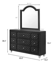 Cameo Black Upholstered Panel Bedroom Set - DMV FurnitureBedroom Set