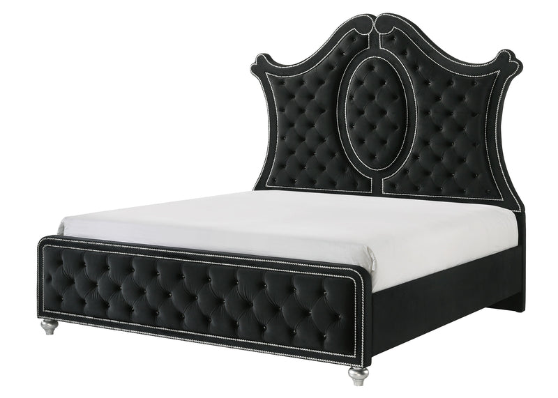 Cameo Black Upholstered Panel Bedroom Set - DMV FurnitureBedroom Set
