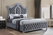 Cameo Gray King Upholstered Panel Bed - DMV FurnitureKing Bed