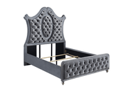 Cameo Gray Queen Upholstered Panel Bed - DMV FurnitureQueen Bed