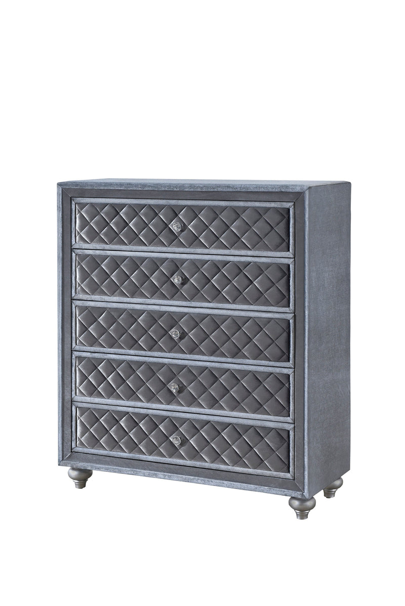 Cameo Gray Upholstered Panel Bedroom Set - DMV FurnitureBedroom Set