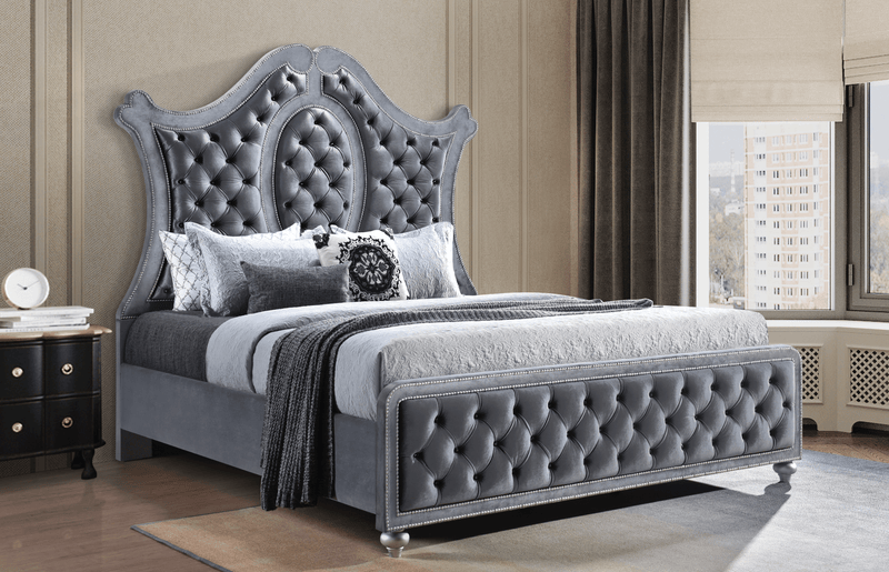 Cameo Gray Upholstered Panel Bedroom Set - DMV FurnitureBedroom Set