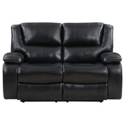 Camila Upholstered Motion Reclining Loveseat Black - 610245