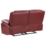 Camila Upholstered Motion Reclining Loveseat Red - 610242