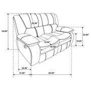 Camila Upholstered Motion Reclining Loveseat White - 610248