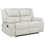 Camila Upholstered Motion Reclining Loveseat White - 610248