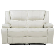 Camila Upholstered Motion Reclining Loveseat White - 610248