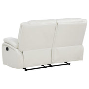 Camila Upholstered Motion Reclining Loveseat White - 610248