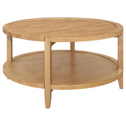 Camillo 2-piece Round Coffee and End Table Set Maple  - 709698-S2