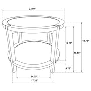 Camillo 3-piece Round Coffee and End Table Set Maple  - 709698-S3