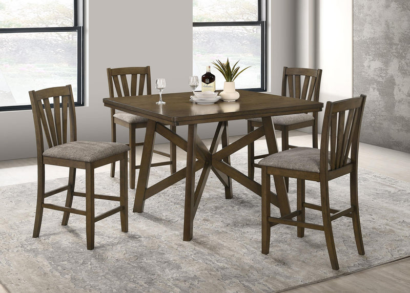 Canfield 47-inch Square Counter Height Dining Table Brown - 109178
