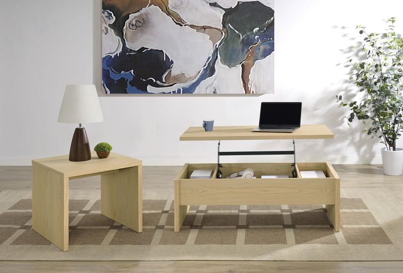 Canoga Engineered Wood Lift Top Coffee Table Light Oak - 706348
