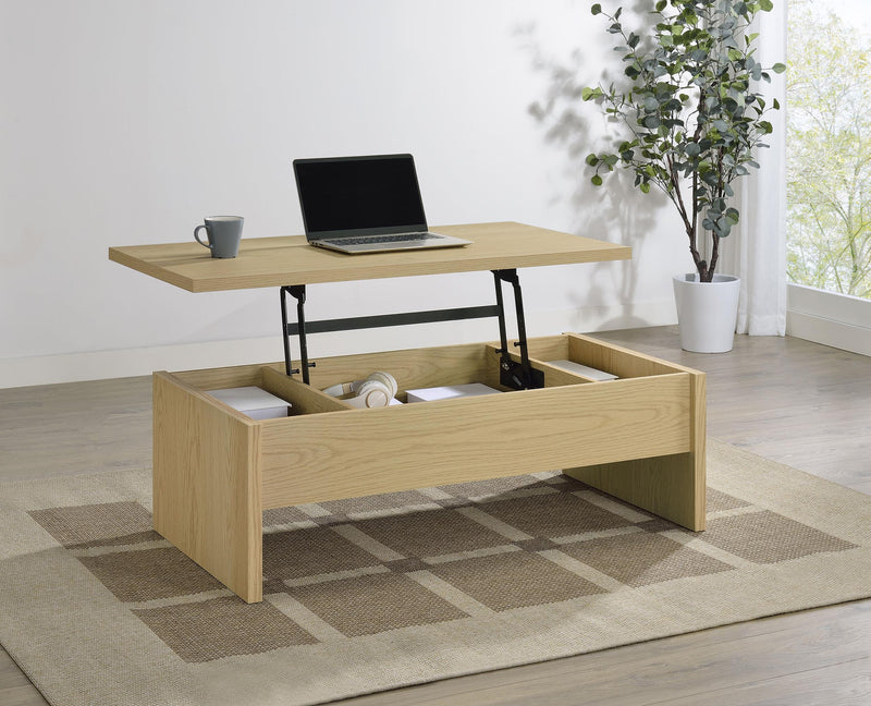 Canoga Engineered Wood Lift Top Coffee Table Light Oak - 706348