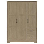 Canova 3-door Bedroom Wardrobe Storage Cabinet Armoire Latte - 950445